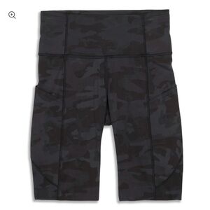 Lululemon Fast & Free High Rise Short - Incognito Camo Multi Grey